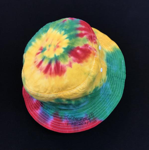 SIZE ADULT Rasta Spiral Cotton Bucket Hat picture