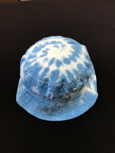 SIZE KID Blue and White Spiral Cotton Bucket Hat picture