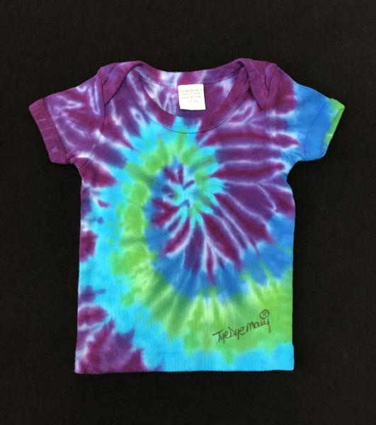 SIZE 18 Months Blues and Purple Spiral Baby Tee picture