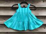 SIZE 18 Months Turquoise and Emerald Strata Girl's Gauzy Garden Dress