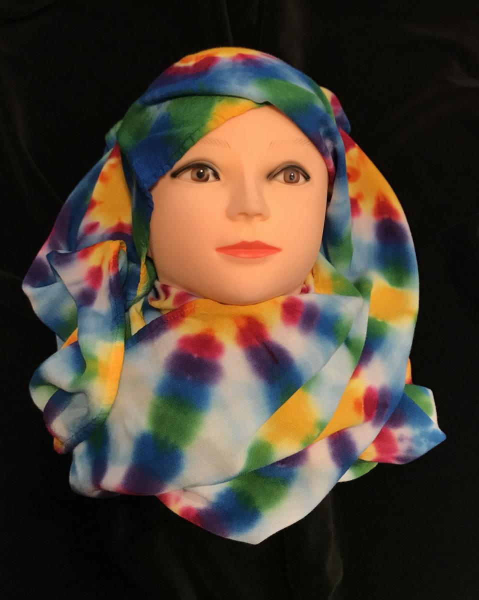 Rainbow Asteroid Light Rayon Circular Scarf picture