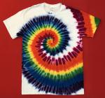 Size Medium Rainbow Spiral With White Background Custom Tee