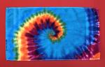 Rainbow with Turquoise Spiral Handtowel