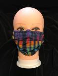 Rainbow And Black Strata Adjustable Mask