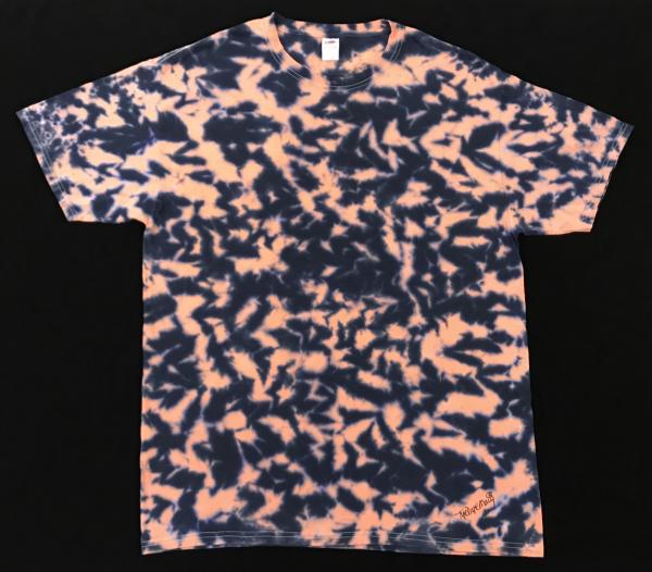 SIZE LARGE Dusty Coral and Black Krackle Custom Tee picture