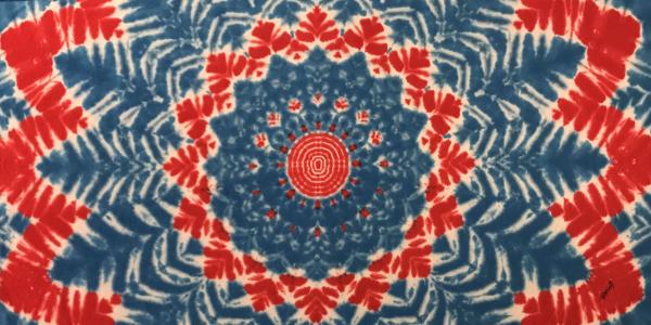 American Glory Wheel Mandala Cotton Tapestry picture
