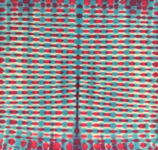 Turquoise and Fuchsia Checkerboard Bandana picture