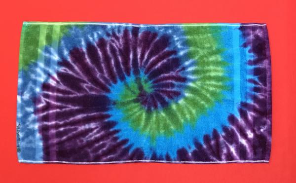 Blues and Purple Spiral Hand Towel picture