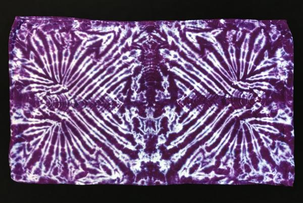 Purple Krackled Hearts Rayon-Light Circular Scarf picture