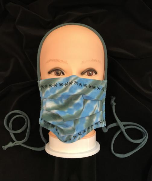 Baby Blue and Sage Strata Tye Dye Mary Love Mask picture