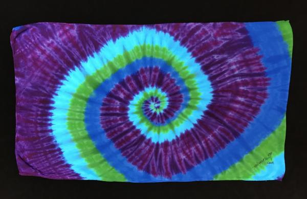 Blues and Purple Spiral Light Rayon Circular Scarf picture