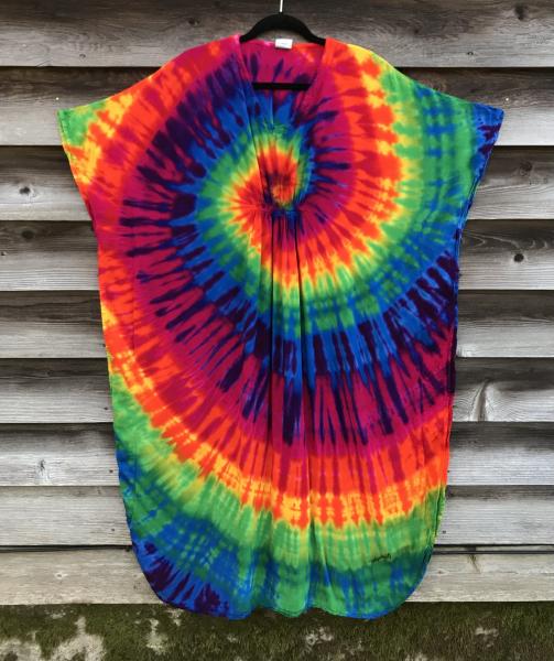 Rainbow Spiral Woman's One-Size Caftan