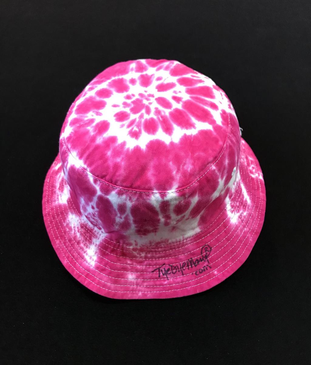 SIZE ADULT Deep Rose Spiral Cotton Bucket Hat picture