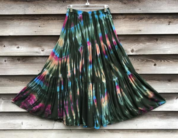 SIZE X-SMALL Deep Vincent Monet Strata Light Rayon Gypsy Skirt picture