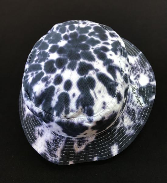 SIZE ADULT Black and White Spiral Cotton Bucket Hat picture