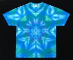 SIZE LARGE Turquoise Emeral and Blue Mandala Custom Tee
