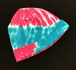 Size Toddler Turquoise and Rose Spiral Cotton Baby Cap