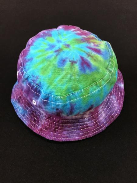 Size Toddler Blues and Purple Cotton Spiral Bucket Hat picture