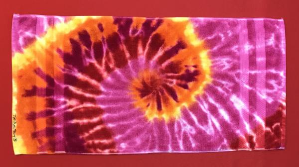 Fire and Pink Spiral Hand Towel