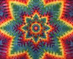 Rainbow Mandala 42" X 37" Cotton Tapestry