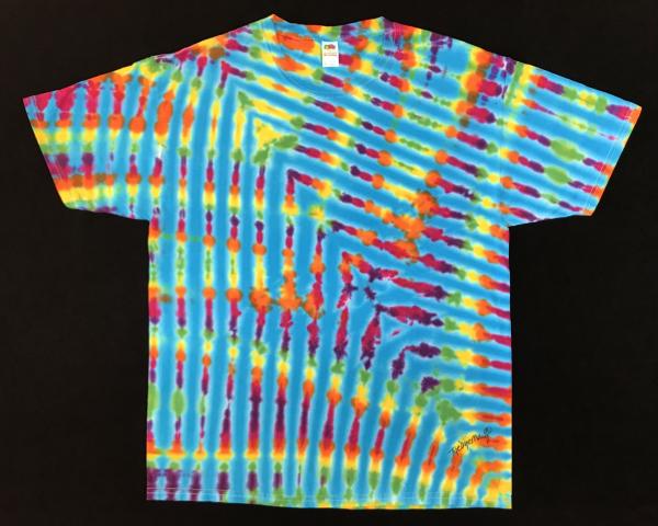 SIZE LARGE Rainbow and Turquoise Feather Classic Tee