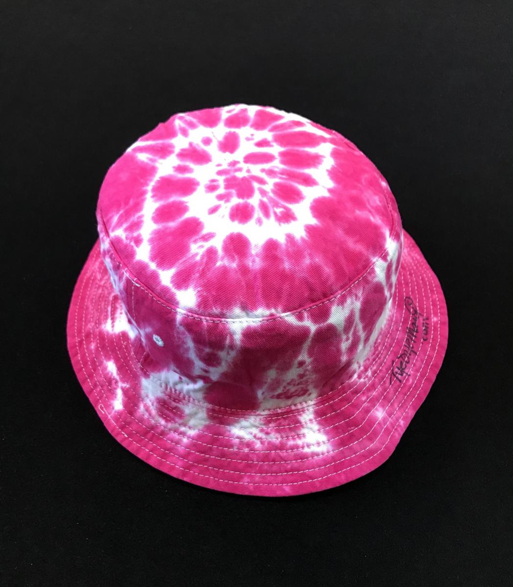 SIZE ADULT Deep Rose Spiral Cotton Bucket Hat picture