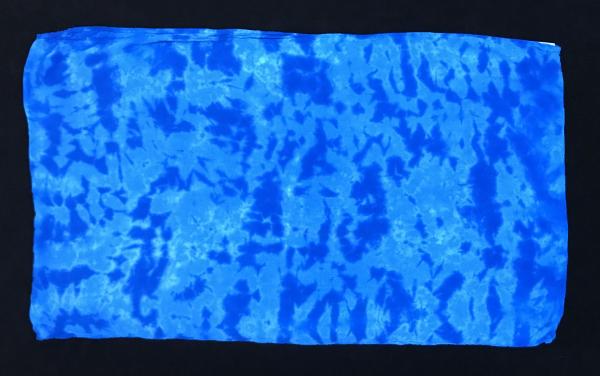 2-Tone Blue Krackle Light Rayon Circular Scarf picture