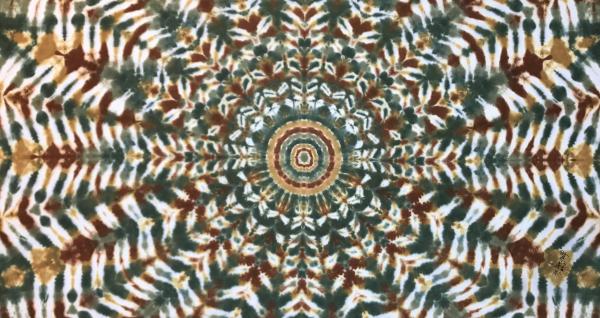 Harvest Wheel Mandala Cotton Tapestry picture