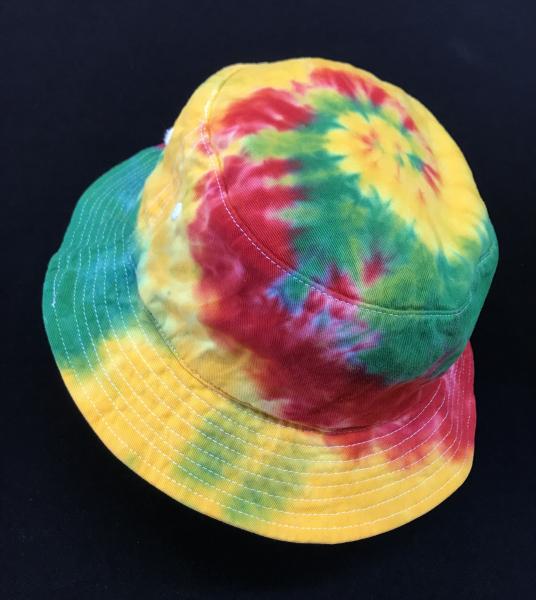 SIZE ADULT Rasta Spiral Cotton Bucket Hat picture