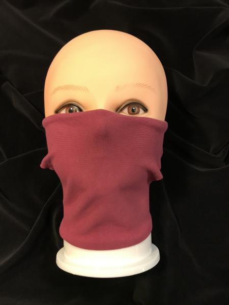 New Fall Spiral /Solid Wine 2 Piece Tie-On Mask picture