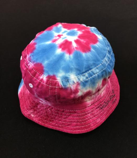 SIZE KID Blue and Fuschia Spiral Cotton Bucket Hat picture