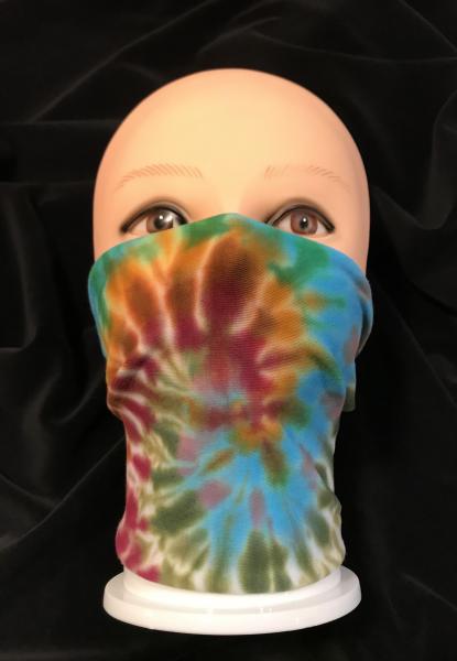 New Fall Spiral /Solid Wine 2 Piece Tie-On Mask picture