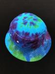 SIZE ADULT Blues and Purple Spiral Cotton Bucket Hat