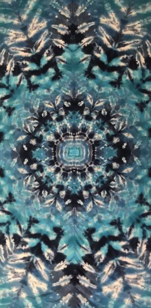 Multi-Blue Wheel Mandala Shower Curtain