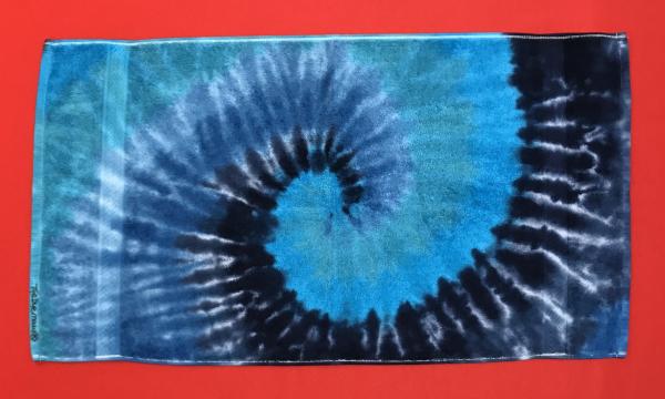 Multi-Blue Spiral Hand Towel