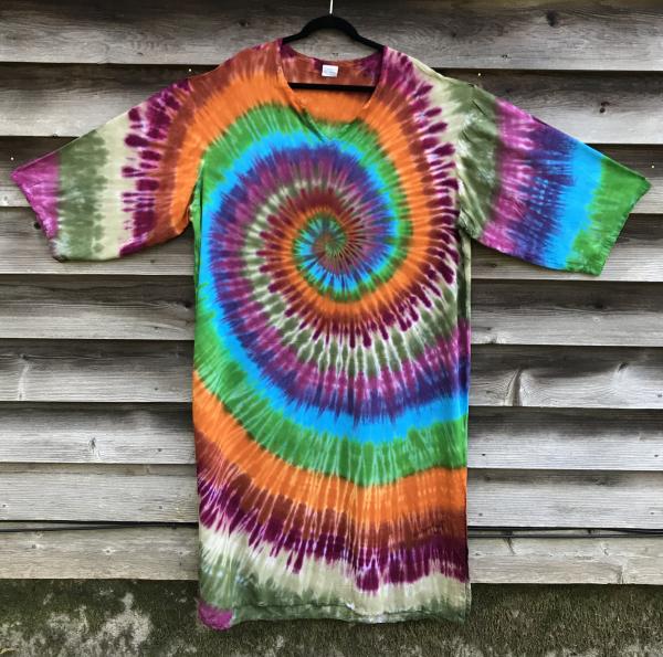 SIZE LARGE New Fall Spiral Men's 3/4 Rayon Caftan picture