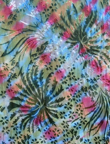 Large Mums Etched Monet Accordion Devore Scarf picture