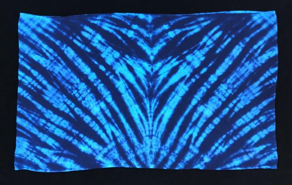 Turquoise and Indigo Strata Light Rayon Circular Scarf picture