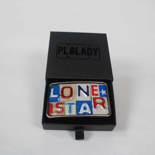 Lone Star Ransom Note Belt Buckle picture