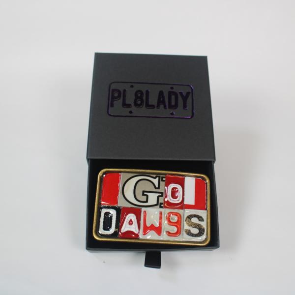 Go Dawgs Ransom Note Belt Buckle picture