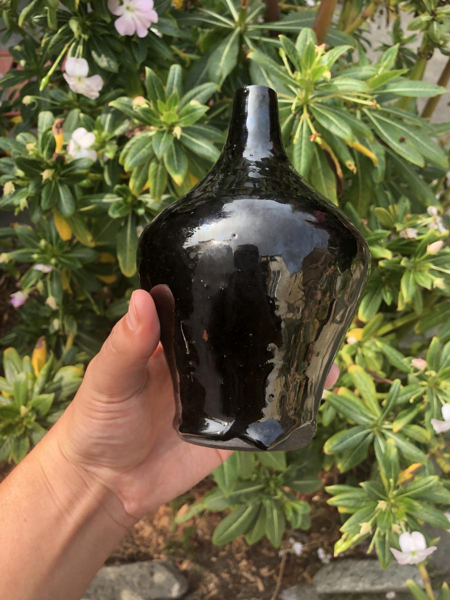 Black Metallic Ceramic Bud Vase picture