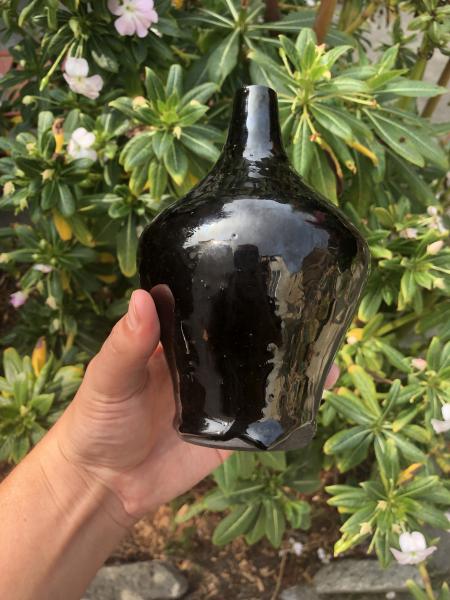 Black Metallic Ceramic Bud Vase picture