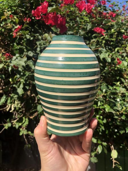 Tall Circlular Handmade Ceramic Bud Vase - MADE TO ORDER picture