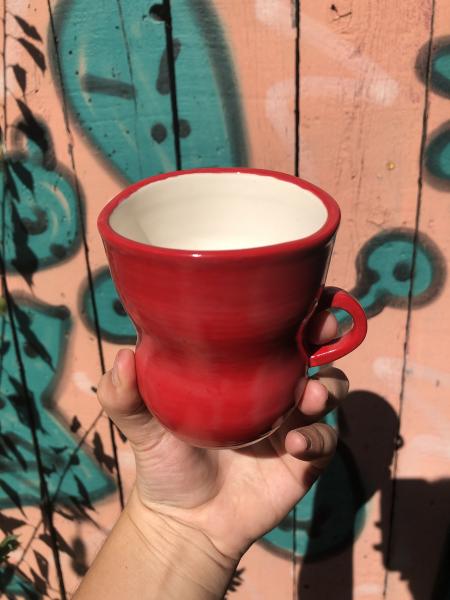 Altered Double Orbed Mug With Tiny Handle - MADE TO ORDER picture