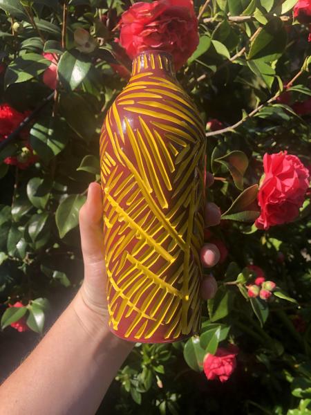 Tall Carved Bud Vase - MADE TO ORDER picture