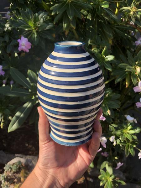 Tall Circlular Handmade Ceramic Bud Vase - MADE TO ORDER picture