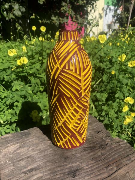 Tall Carved Bud Vase - MADE TO ORDER picture