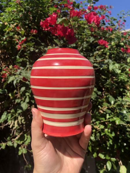 Tall Circlular Handmade Ceramic Bud Vase - MADE TO ORDER picture