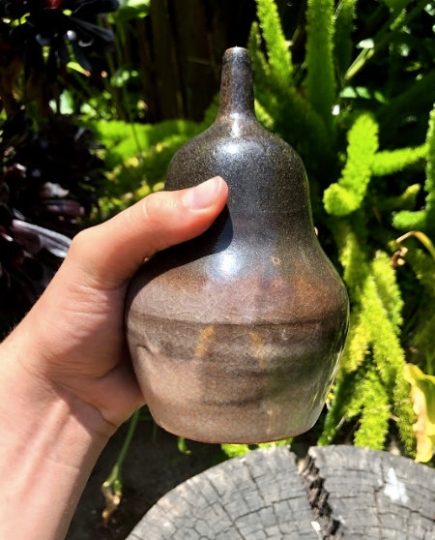 Unique Decorative Handmade Ceramic Vase w/ Crackle Glaze picture
