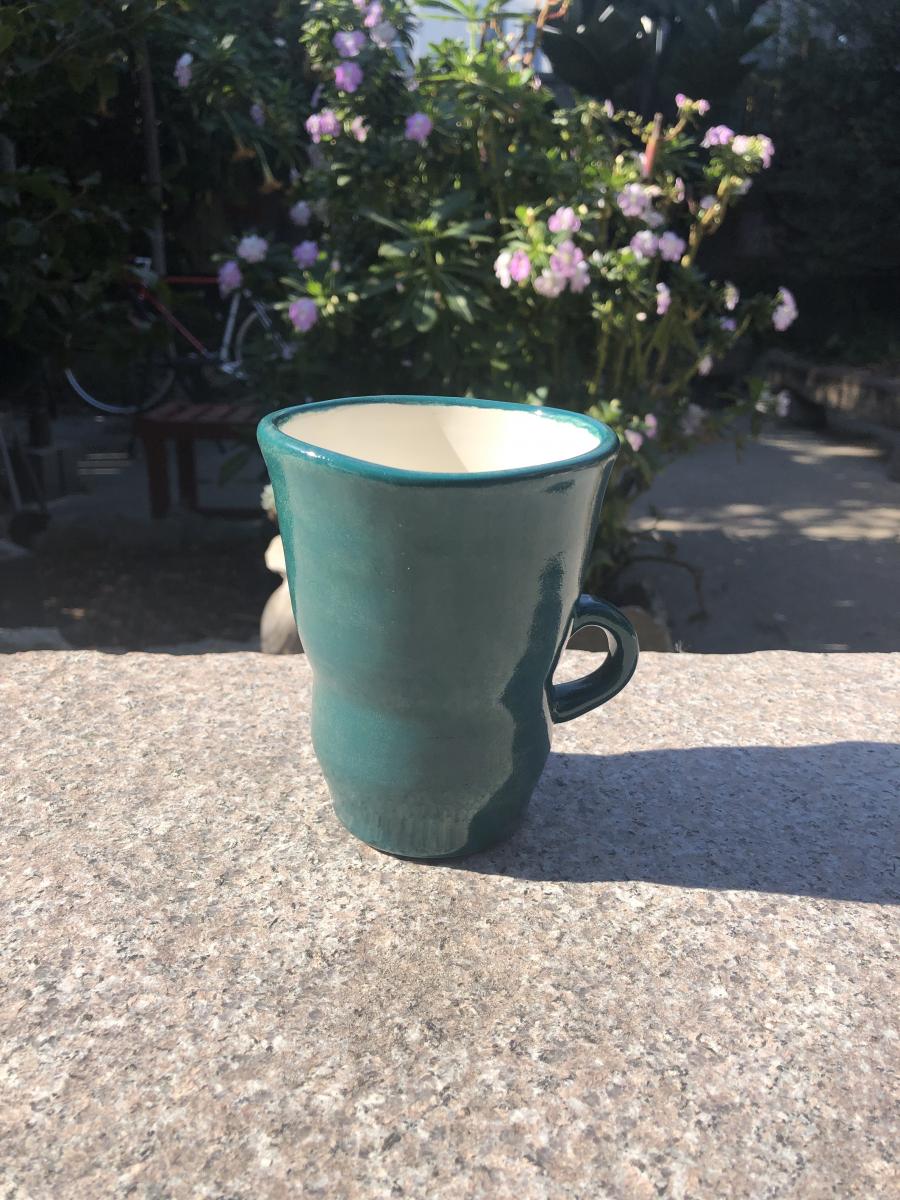 Altered Double Orbed Mug With Tiny Handle - MADE TO ORDER picture